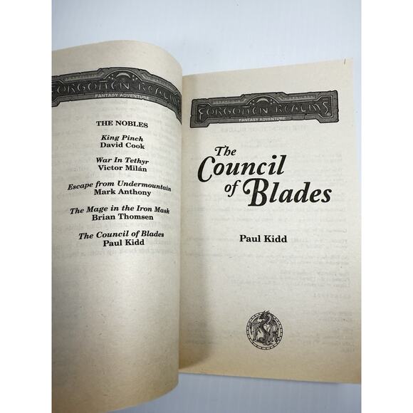 Forgotten Realms Council Of Blades The Nobles Book 5 1st Print 1996 Kidd PB TSR - Picture 4 of 9